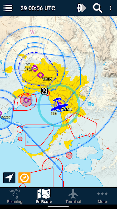 AvPlan EFB phone layout on Android