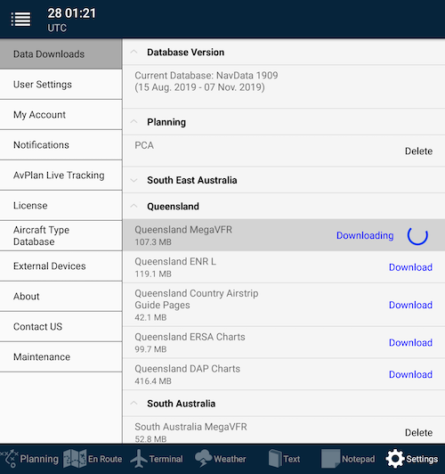 Other Downloads list on Android