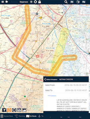 Upcoming low jet route on Apple