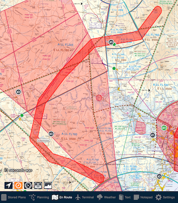 Active low jet route on Apple