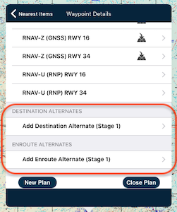 Add alternate options