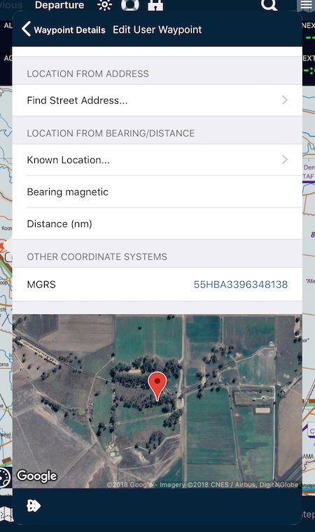 Adding Amp Dining Waypoints In The En Route Pane interface on Apple