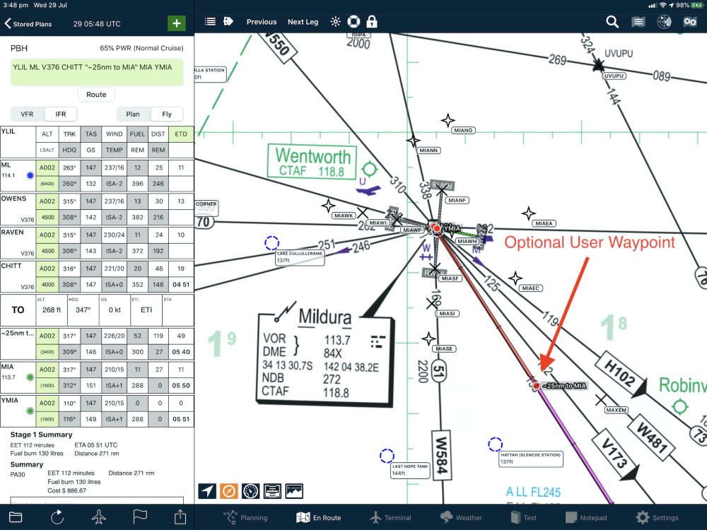 Adding An Rnav Approach To A Flight Plan interface on Apple