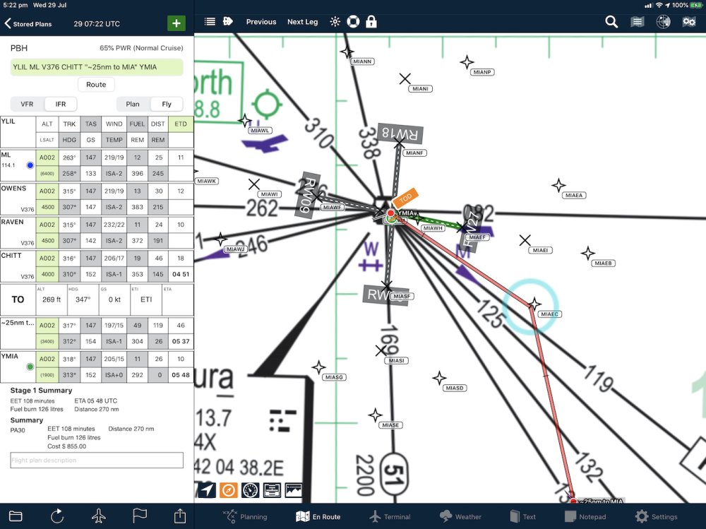Adding An Rnav Approach To A Flight Plan interface on Apple