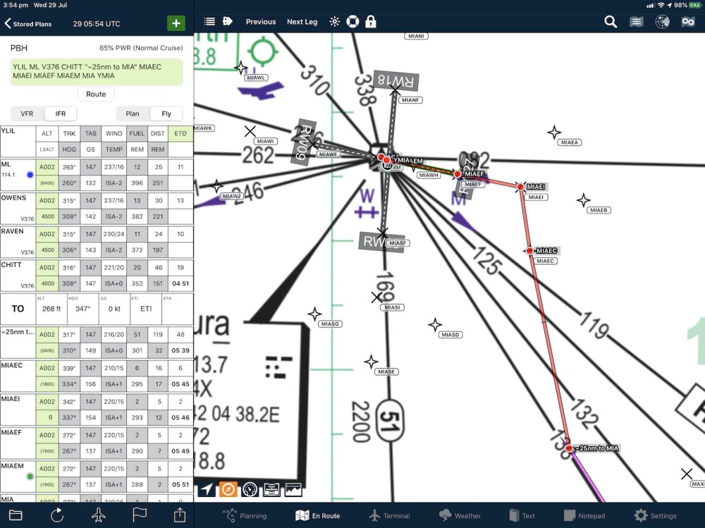 Adding An Rnav Approach To A Flight Plan interface on Apple