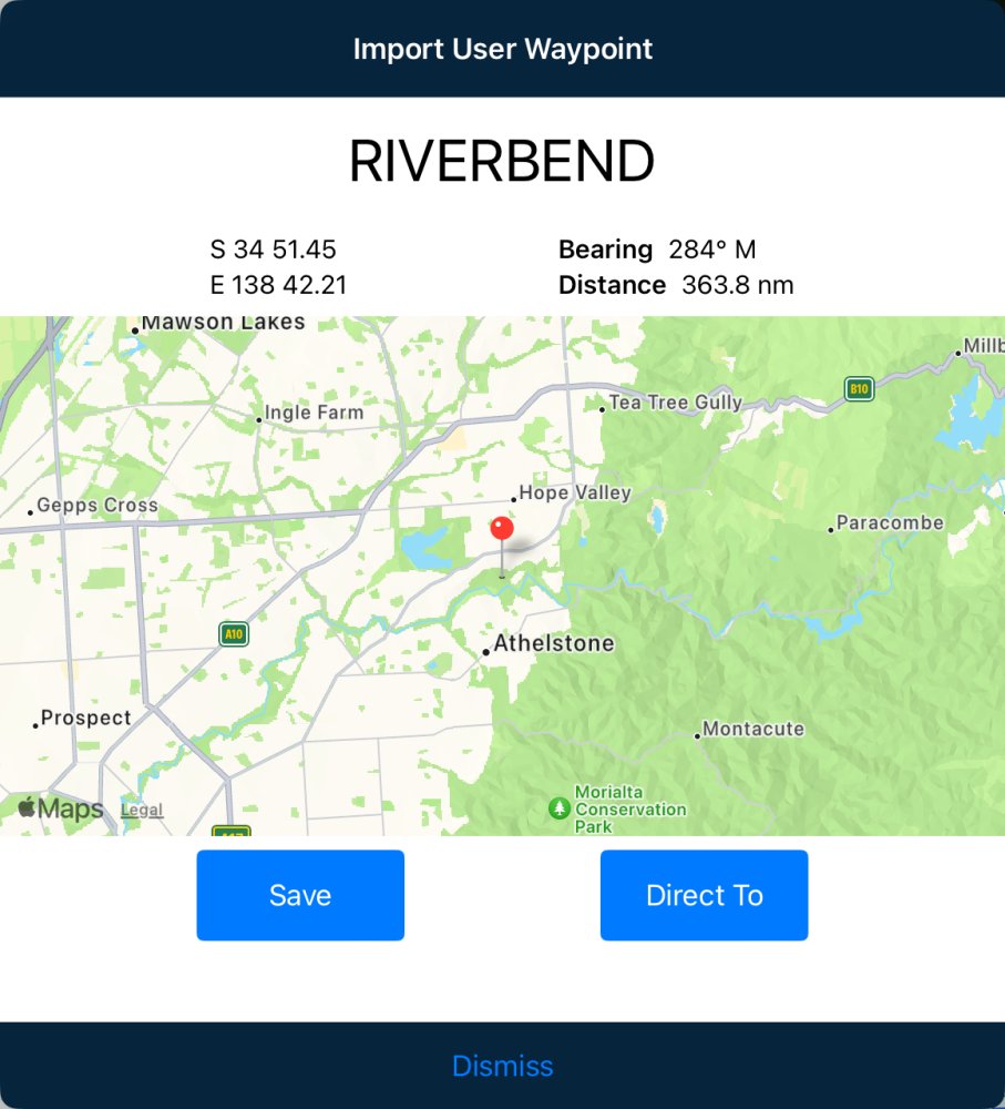 Adding Waypoints By Hyperlink interface on Apple