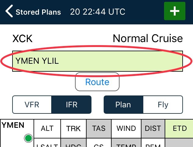 Quick plan entry field