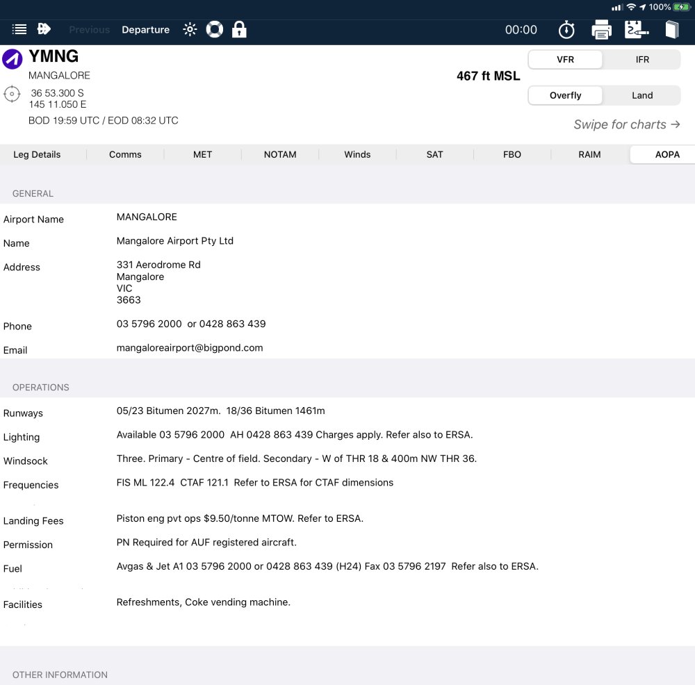 Aopa interface on Apple