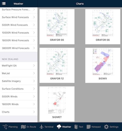 New Zealand graphical forecasts and SIGWX charts on Apple