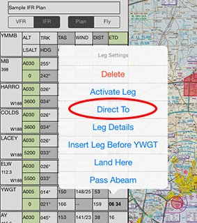 Direct To in Apple Leg Settings