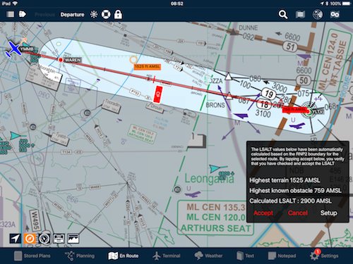 LSALT calculator tool RNP2 boundary