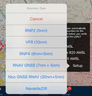 Lowest Safe Altitude Calculator interface on Apple