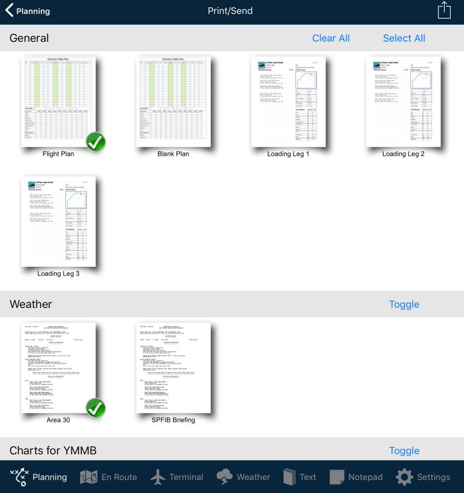 Print and Send document list in Apple 9.x