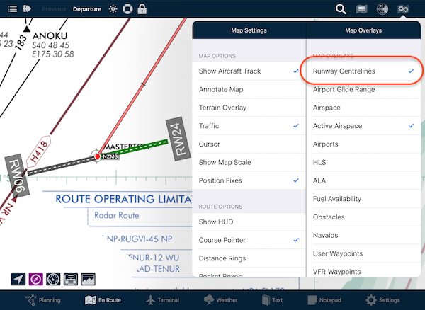 Runway centreline extensions