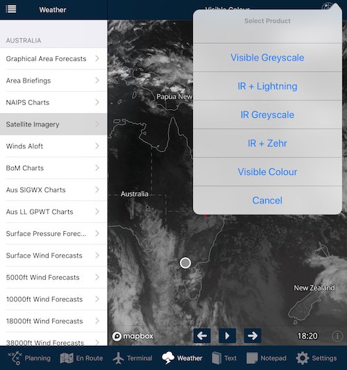 Satellite imagery map on Apple
