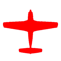 Red aircraft symbol
