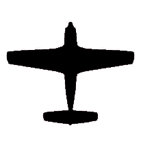 Black aircraft symbol
