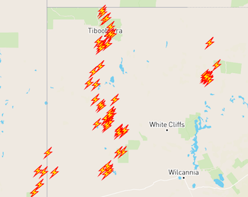 Global lightning overlay