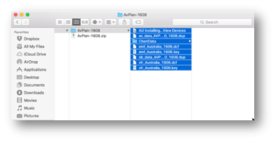 All Dynon data files selected in Finder on macOS