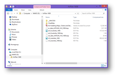 Extracted Dynon package contents in Windows File Explorer