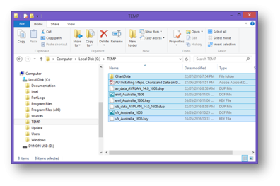 All Dynon data files selected in Windows File Explorer